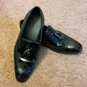 ASOS 11” Black Men’s Leather Loafers with Tassel